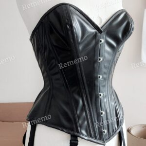 Gorset modelujący na biust z wegańskiej sztucznej skóry