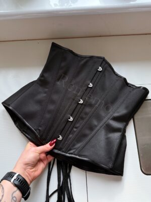 Modelujący gorset pod biust z tkaniny satynowej z zapięciem