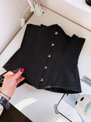 Modelujący gorset pod biust z tkaniny BAWEŁNIANEJ z zapięciem